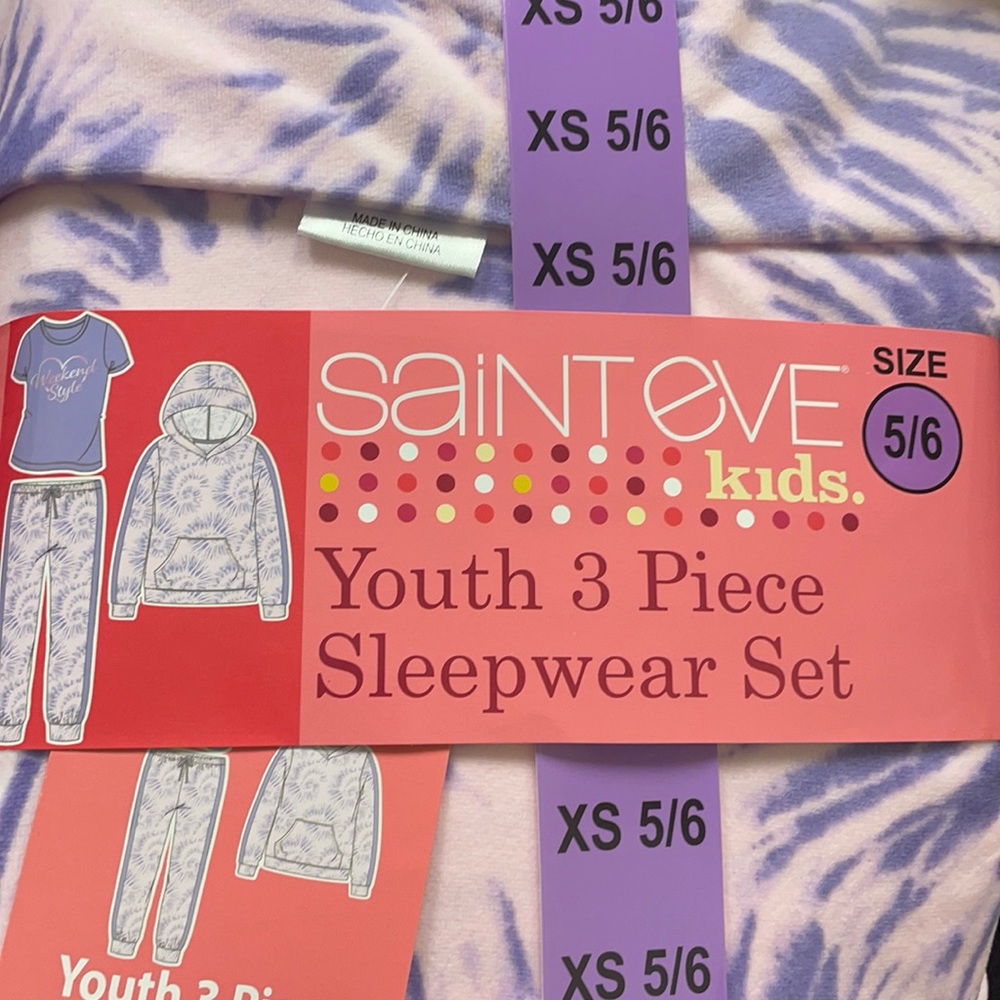 Youth 3 piece sleepwear set